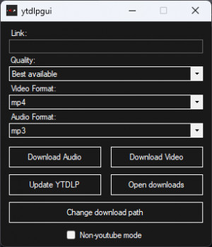 ytdlpgui - náhled