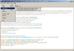 MEDA Text to PDF Convertor - náhled