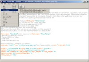 MEDA Text to PDF Convertor - náhled