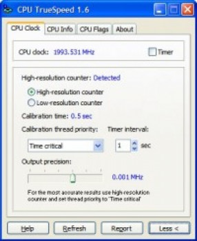 CPU TrueSpeed - náhled