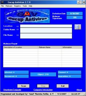 Gucup Antivirus - náhled