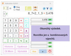 Kalkulačka IQ2025 - náhled