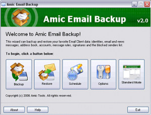 Amic Email Backup - náhled