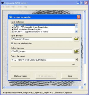WSQ viewer - náhled