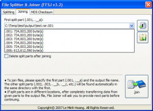 File Splitter and Joiner - náhled