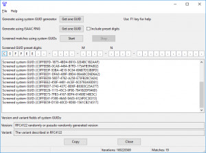 GuidScreener - náhled