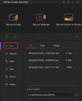 HitPaw Screen Recorder - náhled