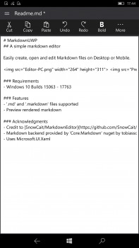Universal Markup Editor - náhled