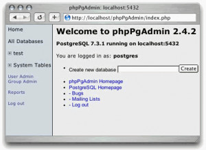 phpPgAdmin - náhled
