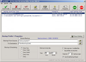 Autobaup Auto File Backup Utility - náhled