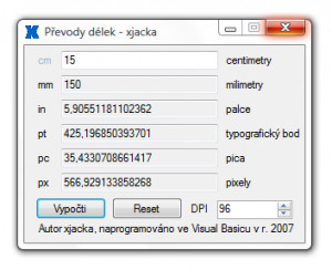 Prevody délek - náhled