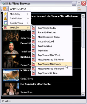 Shiki Video Browser - náhled