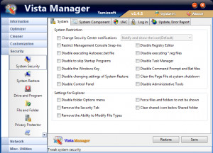 Vista Manager - náhled