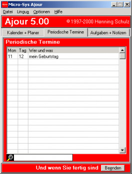 Ajour Calendar - náhled