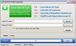 Free FLV to AVI Video Converter - náhled