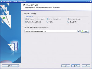 FlySpeed Data Export - náhled
