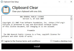 Clipboard Clear - náhled