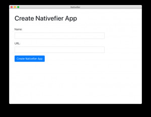 nativefier-gui - náhled