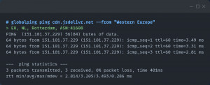 Globalping CLI - náhled