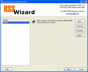 RSS Wizard - náhled