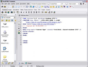 AceHTML Freeware Build - náhled