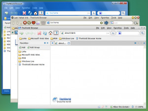 TheWorld Browser - náhled