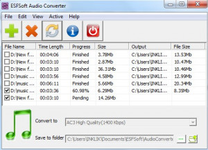 ESFSoft Audio Converter - náhled