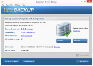 SuperEasy 1-Click Backup - náhled
