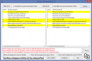 TextDoc Compare Utility - náhled