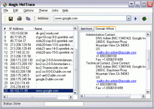 Magic NetTrace - náhled