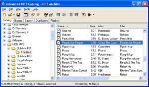 Advanced MP3 Catalog Pro - náhled