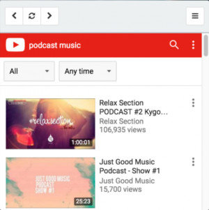 MenuTube - náhled