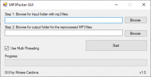 mp3packer GUI - náhled