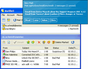 MailBell - náhled
