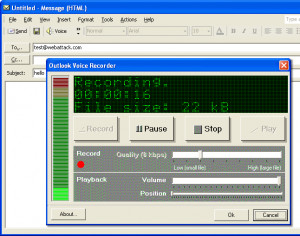 Outlook Voice Recorder - náhled