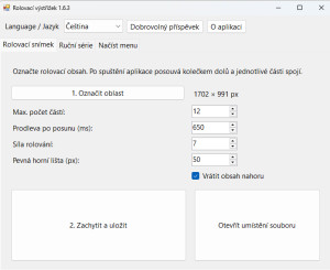 Rolovací výstřižek – Scrolling Capture - náhled