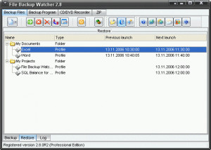 File Backup Watcher - náhled