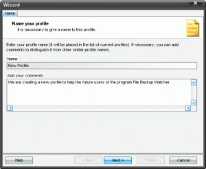 File Backup Watcher - náhled