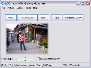 Anrieff's Gallery Generator - náhled