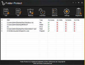 Folder Protect - náhled