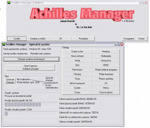 Achilles Manager - náhled