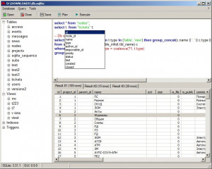 sqlite-gui - náhled