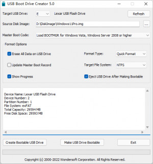 USB Boot Drive Creator - náhled