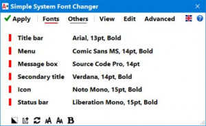 Simple System Font Changer - náhled