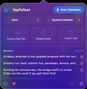 YapToText - náhled