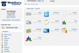 WebGuru Publisher CMS - náhled