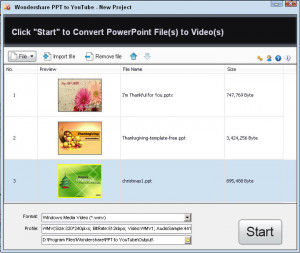 Wondershare PPT to YouTube - náhled