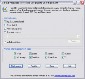 Find Password Protected Documents  - náhled