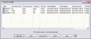 Find Password Protected Documents  - náhled