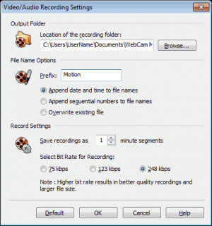 WebCam Monitor - náhled